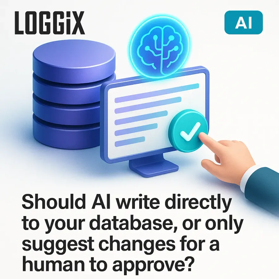 Should AI write directly to your database, or only suggest changes for a human to approve?