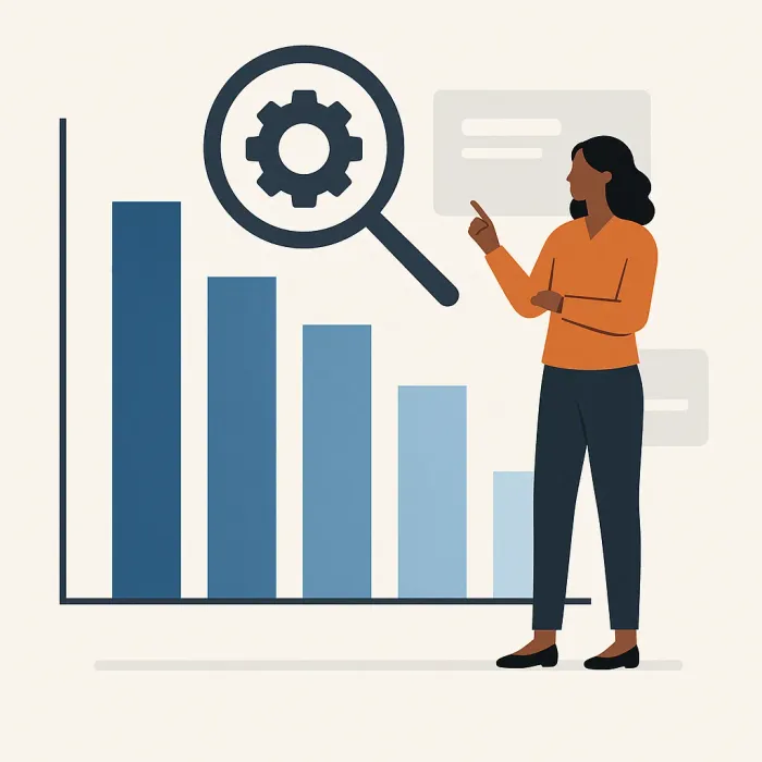 bar chart comparing hidden process cost across five business processes ranked by annual cost