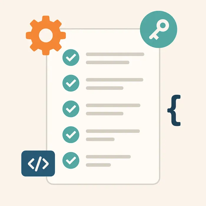 checklist card listing endpoint, auth, parameters, response example, errors