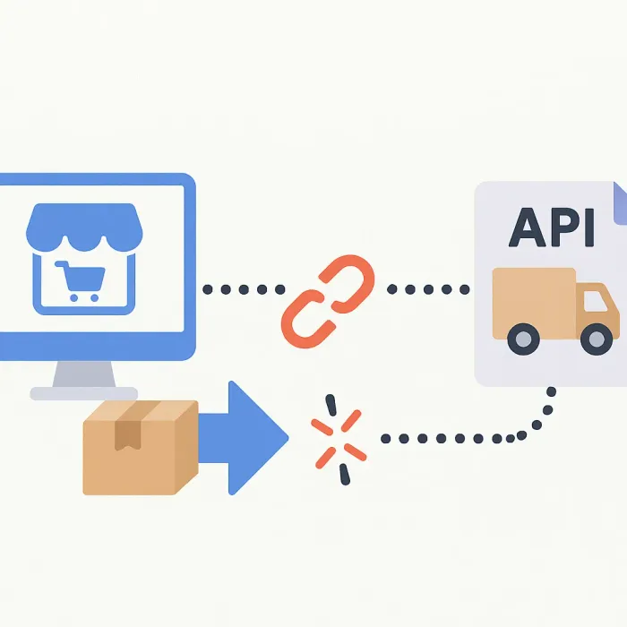 order flow with a broken link between shop system and shipping API