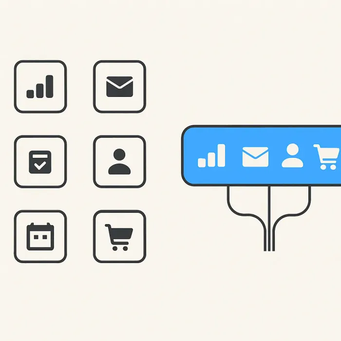 several disconnected apps versus one connected operations layer