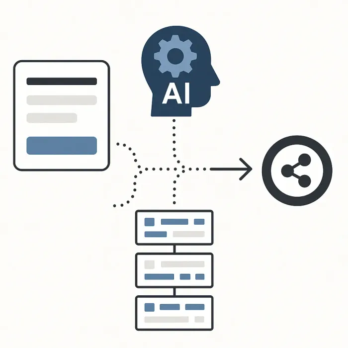 form and AI parser both feeding structured data into one API endpoint